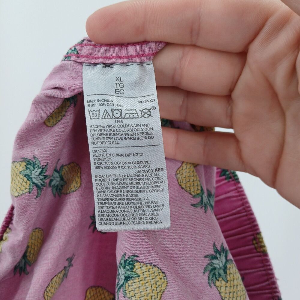 Old Navy Boxer Shorts Mens XL Pink Pineapple Print Whimsical - Picture 5 of 6